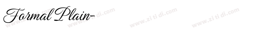 Formal Plain字体转换